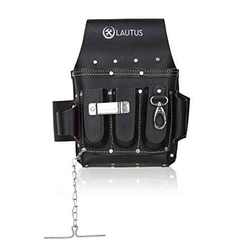 LAUTUS Oiled Tanned Heavy Duty Tool Belt/Pouch/Bag, Framer, Carpenter, Construction, Framers, Handyman, Electrician