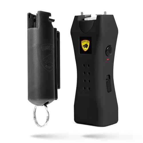 Guard Dog Security Mini Stun Gun Flashlight Rechargeable and Pepper Spray Self Defense Keychain for Women, Stun Gun Flashlight and Pepper Spray Combo, Personal Safety Value Set