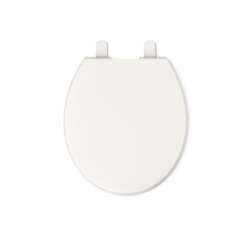 KOHLER 20111-96 Brevia, Slow Close Toilet Seat, Round Toilet Seat, Grip-Tight Bumpers Quick-Attach Hardware, Biscuit (Pack of 2)
