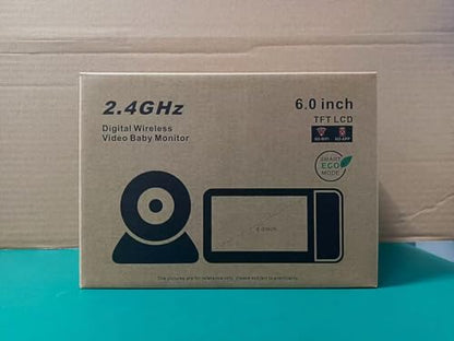 Blemil BabyMonitor with Camera and Audio, 6'' IPS Screen Baby Camera Monitor No WiFi, 30-Hrs Battery, ECO, Night Vision,2-Way Talk, Travel Video Baby Monitor Portable