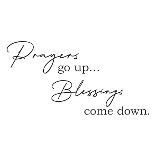 Prayers Go Up Blessings Come Down Vinyl Wall Decal Inspirational Sayings Living Room Bedroom Wall Decal Home Decoration