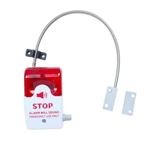 Exit Stopper Door Alarm with Alarm Sound Max. 110dB Adjustment Helps Prevent Unauthorized Exits or Entries Through Emergency Doors Loudness Ease of Installation Door Alert