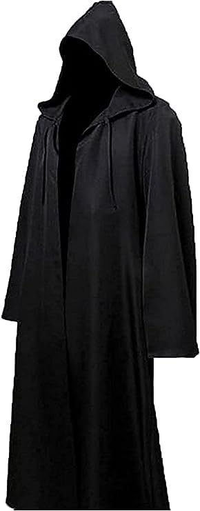Tonainy Adult Hooded Robe Cloak Knight Costume Cape Vintage Hood Cloaks Halloween Outfit