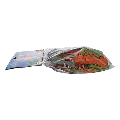 Nabance Large Sea Animal Figures Toys 18PCS Plastic Sea Creatures for Bath Ocean Animals Figures Learning Colour Toy Educational for Child Kids Toddler Gift
