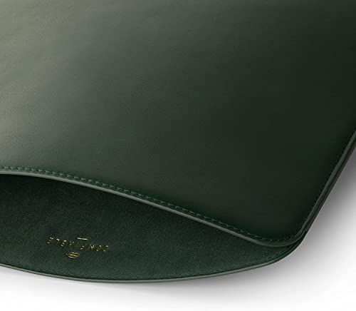 Comfyable Laptop Sleeve Precisely Compatible with 13 Inch MacBook Pro 13-in M2 2022 2021 M1 2020-2016 & Mac Air M4 2025 A3240 M3 2024 A3113 M2 M1, Faux Leather Cover Case, Green