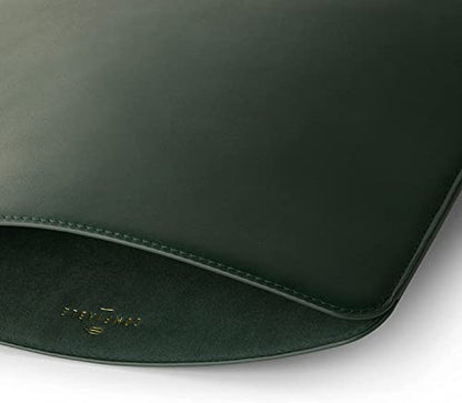 Comfyable Laptop Sleeve Precisely Compatible with 13 Inch MacBook Pro 13-in M2 2022 2021 M1 2020-2016 & Mac Air M4 2025 A3240 M3 2024 A3113 M2 M1, Faux Leather Cover Case, Green