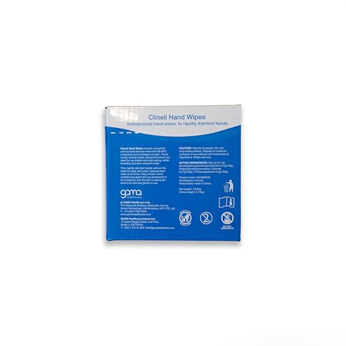 Clinell Antimicrobial Hand Wipes Ideal for Travel - 20 Packs of 8 Wipes - Dermatologically Tested, Kills 99.99% of bacteria & viruses