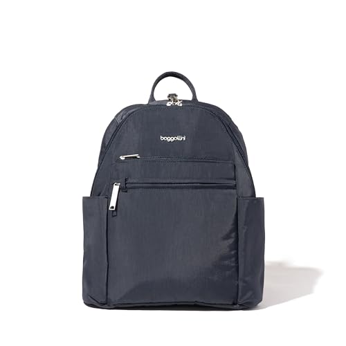 Securtex® Anti-theft Vacation Travel Backpack 10x13" Slash-Resistant Nylon Daypack w/RFID, French Navy