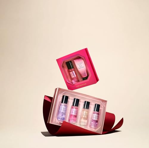 Victoria's Secret Fragrance Mist Collection 4 Piece Mini Mist Gift Set, Assorted Scents, Gift Set for Women
