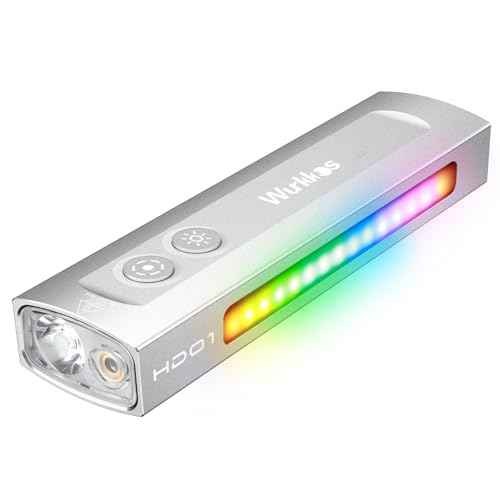 Wurkkos HD01 Flat EDC Flashlight with RGB Light and Green Light, 1200 Lumens Rechargeable EDC Flashlight, Triple Light Sources Pocket Lights, Magnetic Flashlight for Outdoors, Work, Emergency