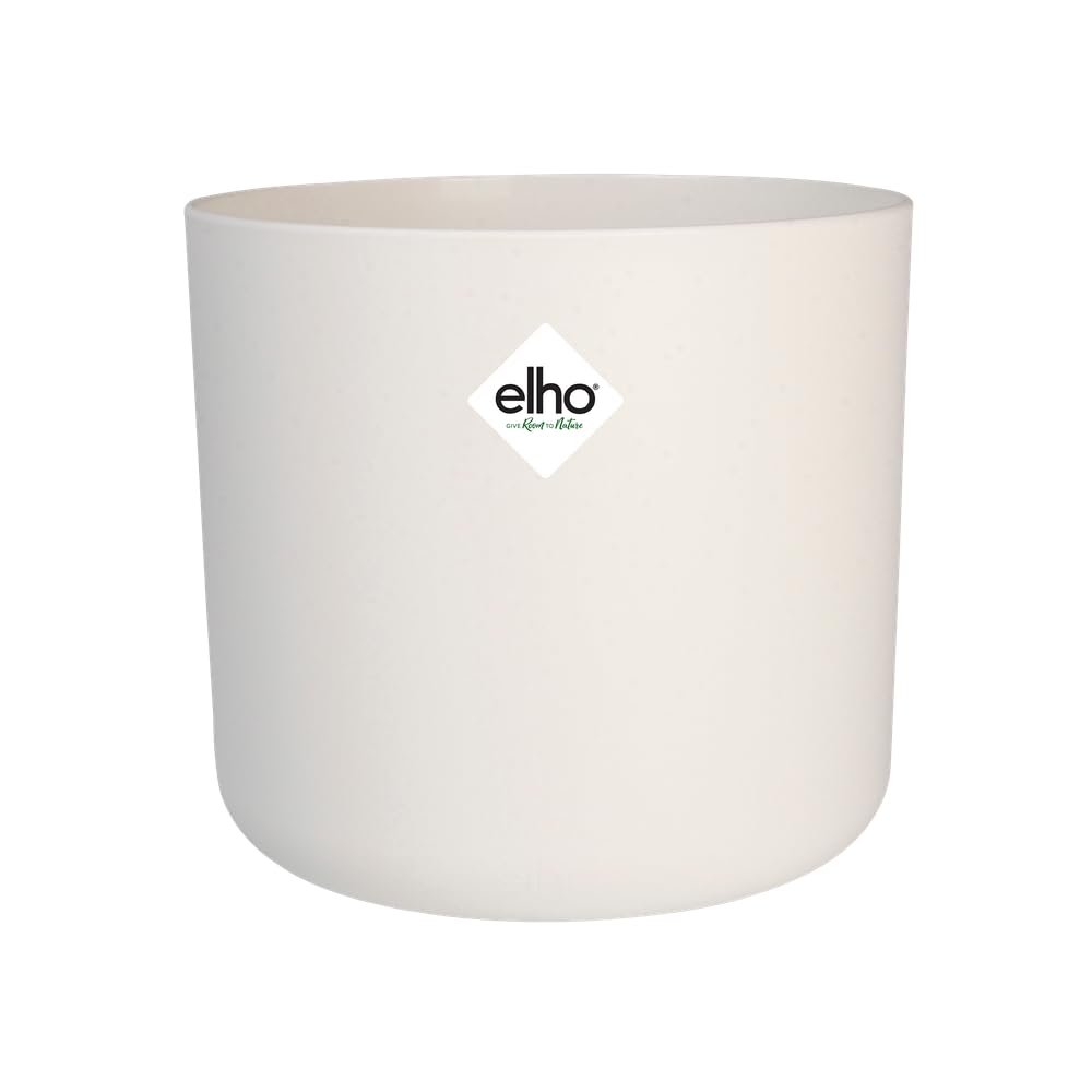 elho B.for Soft Round 25 - Indoor Plant Pot - 100% Recycled Plastic - Ø 24.7 x H 23.3 cm - White/White