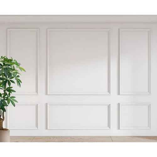 Pre-Cut3D Wall Panels Self-Adhesive PVC Wall Molding Trim for Interior Wall Decor, Easy Install Wainscoting Paneling Room Bedroom Accent Wall 6 Set