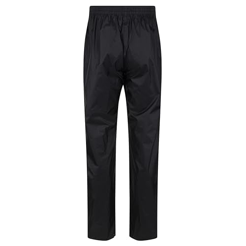 Regatta Men's Pack-it Waterproof Outdoor Overtrousers & Pack-Away Bag Hiking Lightweight Breathable Black