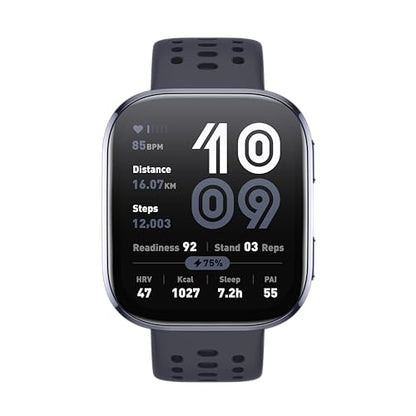 Amazfit Bip 6 Smart Watch 46mm, 14 Day Battery, 1.97" AMOLED Display, GPS & Free Maps, AI, Bluetooth Call & Text, Health, Fitness & Sleep Tracker, 140+ Workout Modes, 5 ATM Water-Resistance, Black