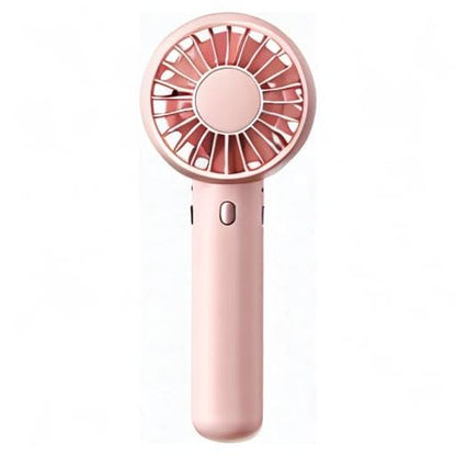 Gaiatop Mini Portable Fan, Small and Powerful, Cute Design 3 Speed Personal Handheld fan and Desktop with Base, Lightweight USB Rechargeable for Travel Lash Makeup Girl Women Summer Gift Pink