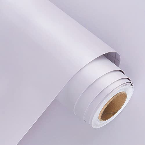 WESTICK Light Purple Wallpaper Solid Color Purple Contact Paper Self Adhesive Removable Viole Peel and Stick Wallpaper for Girls Bedroom Accent Walls Cabinets Dresser Lavender Wallpapers 15.8"x80"