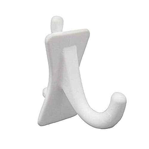PegPro¢ç J Hooks Kit for Standard ¡°Wood Fiber¡± pegboard ? Durable Plastic Pegboard Hooks - for Garage, Kitchen, Craft Room, and More (J Hook - 24 Pack, White)