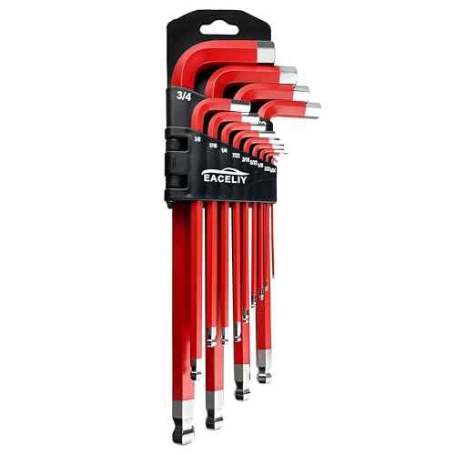 13PCS Jumbo Allen Wrench Set, SAE 5/64¡°-3/4¡±, Precision Hex Key Set, S2, RED, Jumbo Hex Key Allen Wrench Set for Professional Use
