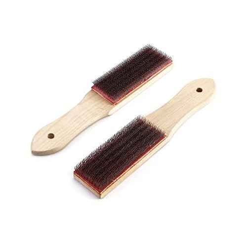 QWORK File Cleaner Carded, 2 Pack, 8" Universal File Card and Brush