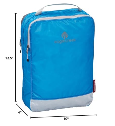 Eagle Creek Pack-It Clean/Dirty Packing Cubes for Travel - Durable Lightweight Dual Compartment Suitcase Organizer for Clean & Dirty Clothes, Brilliant Blue - Medium