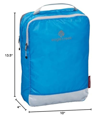 Eagle Creek Pack-It Clean/Dirty Packing Cubes for Travel - Durable Lightweight Dual Compartment Suitcase Organizer for Clean & Dirty Clothes, Brilliant Blue - Medium