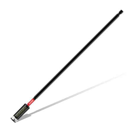 1Pcs Impact Magnetic Screwdriver Bit Holders, 12Inches Extension Socket Drill Bit Holder S2 Alloy Steel Hex Shank Quick-Change Drill Bit Guide