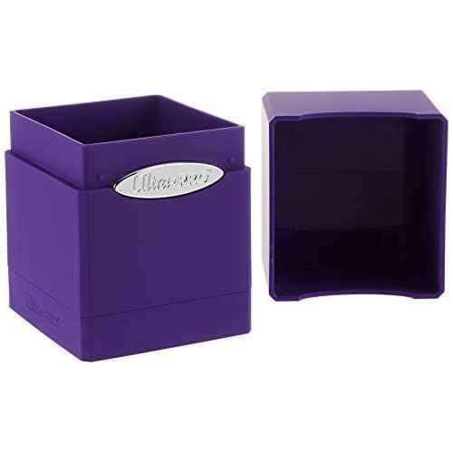 Ultra Pro - Purple Satin Tower Deck Box, Collectible Trading Card Protector Gaming Case Deck Box Organizer Storage Solution