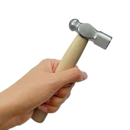 Mini Wooden Handle Round Head Hand Hammer, Reinforced Ball Hammer, Escape Tool for Prying Nails, Woodworking & Repairing