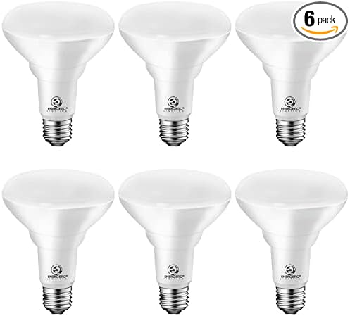 Energetic LED Flood Light Bulbs BR30, 65W Equivalent, CRI 90, Dimmable, Cool White 4000K, 750lm, Indoor Flood Lights for Recessed Cans, 6 Pack
