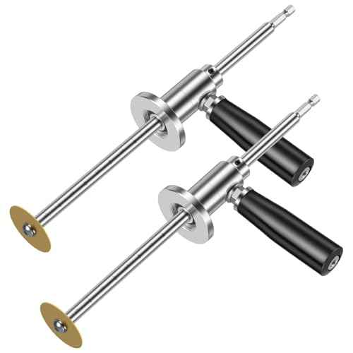 2PCS Pipe Inside Cutter for PVC Pipe with Diamond Grit Cutting Wheel & 1/4" Hex Shank, 7 Inch Adjustable Cutting Depth Stainless Steel Plumbing Cutter Tool Fit for 1-1/2 Inch to 8 Inch Cut