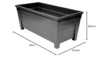 4 Black Gros Trough 55cm
