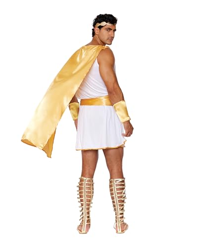 Dreamgirl Mens He's God Adult Costume, White, Medium US