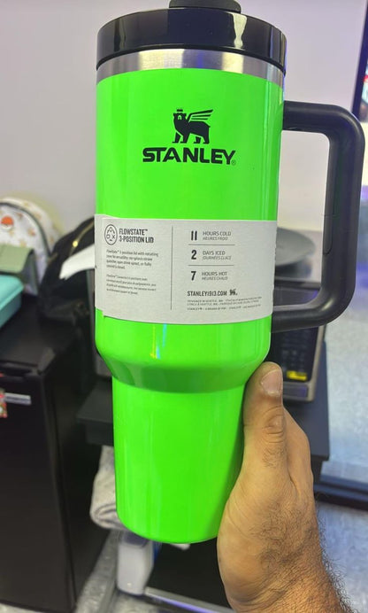 Neon Green Stanley 40oz FlowState Tumbler | Travel Cup & Quencher