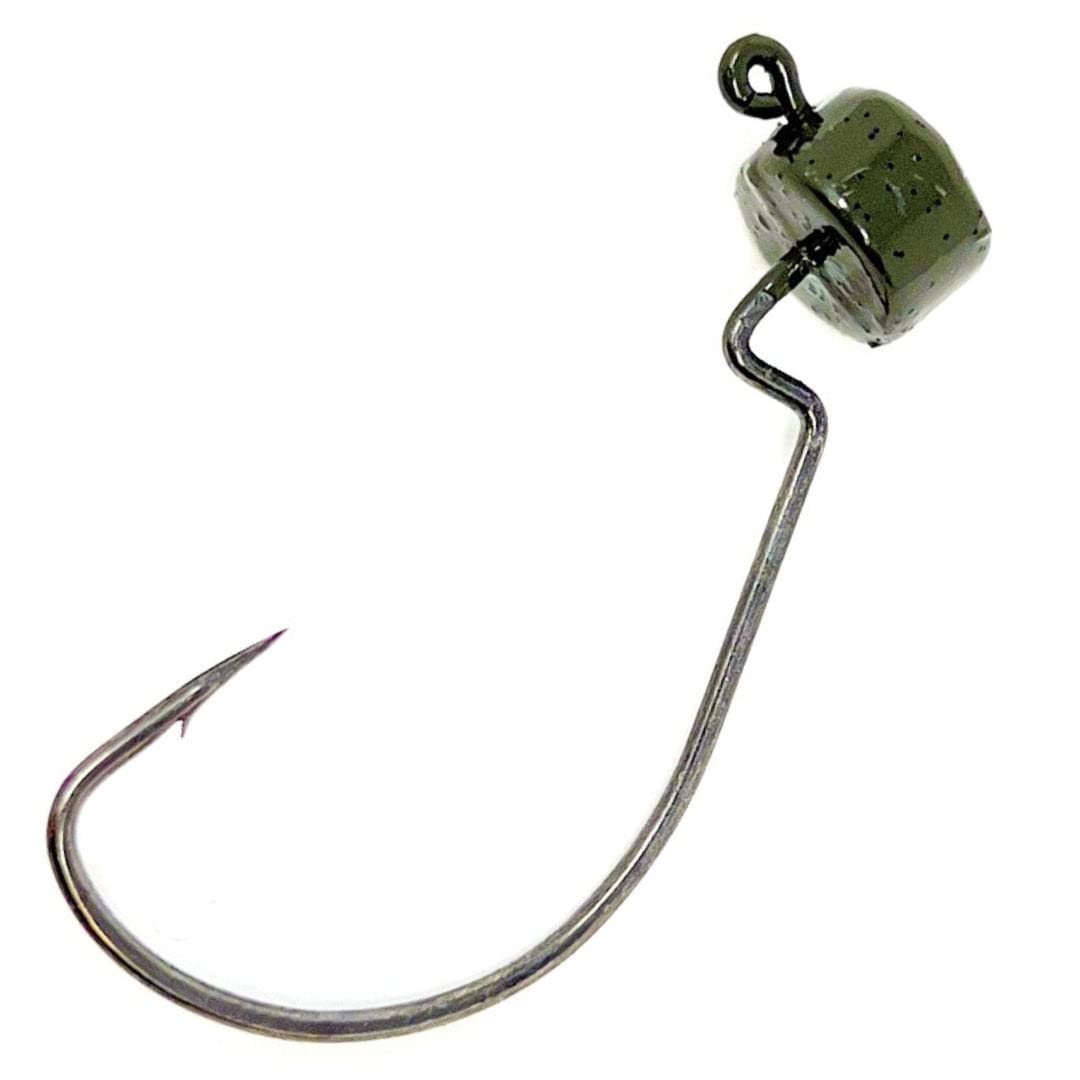 Reaction Tackle Mushroom JigHead 3/16oz - Green Pumpkin - EWG
