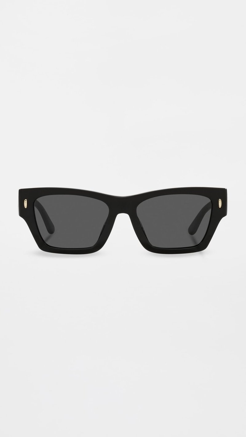 Tory Burch Women's Miller Rectangle Sunglasses, Black, 52mm