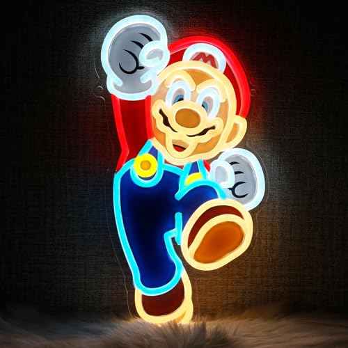 Neon Sign, Gaming Neon Lights with Brightness Settings for Game Room Decor Bedroom Pub Club Wall Art Decor Kids Boys Girls Gifts