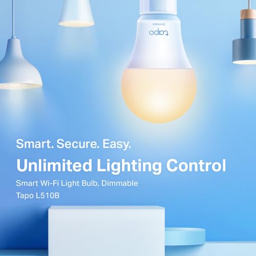 Tapo L510B (2-Pack) B22 Smart Bulb, Alexa Light Bulb, WiFi Smart Light Bulb, Dimmable, 8.3W (60W), Schedule & Timer, Away Mode, Energy Saving, Preset for Convenience, Voice Control with Alexa & Google