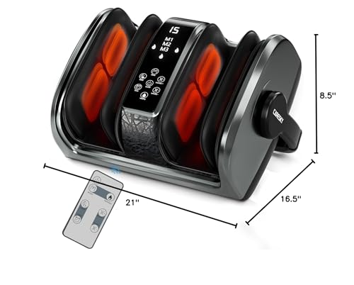 FSA Eligible HSA Items, Shiatsu Foot Massager for Neuropathy and Pain Relief, 3 Heat Therapy, 5 Intensity Deep Kneading, Rolling for Calf-Feet-Arm Relaxation, Plantar Fasciitis