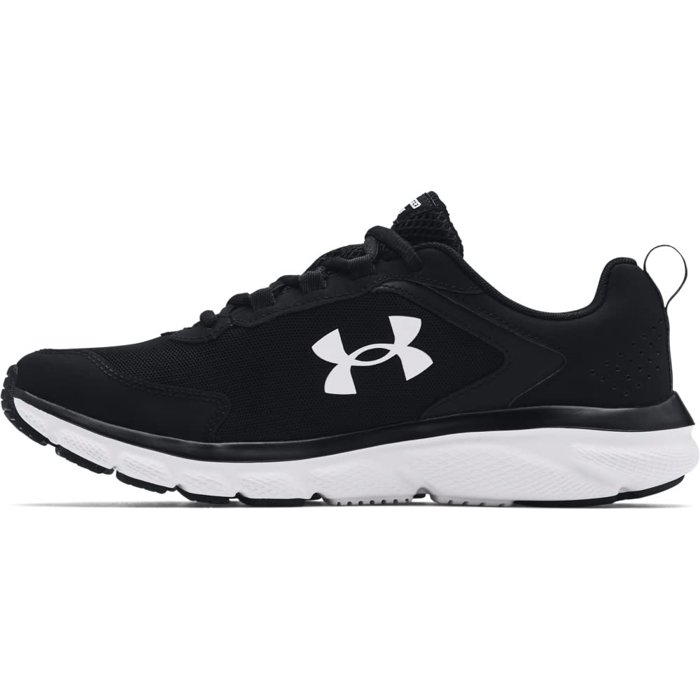 Under Armour Men's Charged Assert 9 Running Shoe, Black (001)/White, 9 X-Wide US