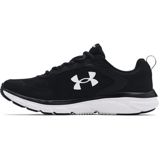 Under Armour Men's Charged Assert 9 Running Shoe, Black (001)/White, 11.5 X-Wide US