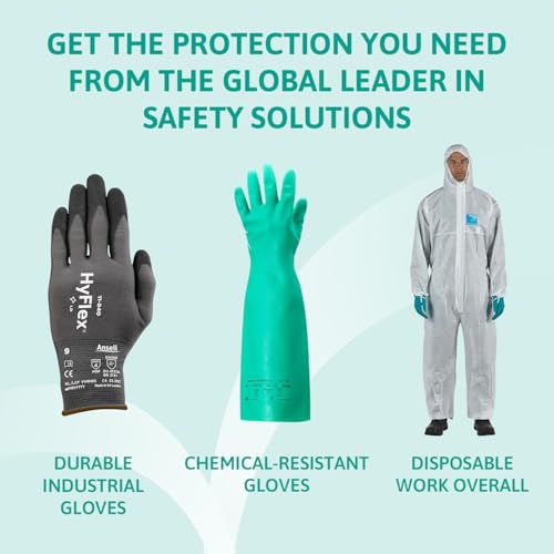Ansell MicroFlex 63-864, Disposable Gloves with Textured Fingertips, Industrial Safe Latex Gloves, Powder Free Certified Food Gloves, Multipurpose Work Gloves, White Latex Gloves Small, 100 Gloves