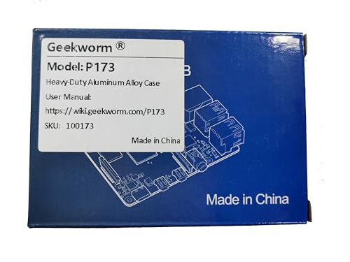 Geekworm Raspberry Pi 4 Aluminum Case - Heavy Duty Passive Heat Dissipation Metal Case for Raspberry Pi 4B Only