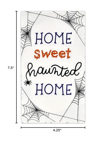 Gift Boutique Halloween Guest Napkins 100 Count Disposable Paper Hand Towels Black Orange Purple for Bathroom Buffet Dinner Haunted Home Party Decor