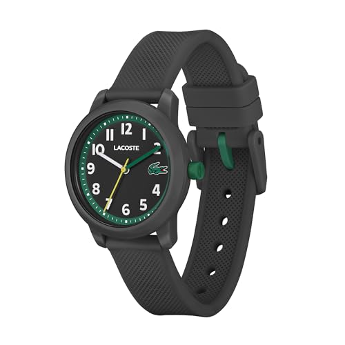 Lacoste Analogue Quartz Watch for Kids LACOSTE.12.12 Kids Collection with Black Silicone Bracelet - 2030042