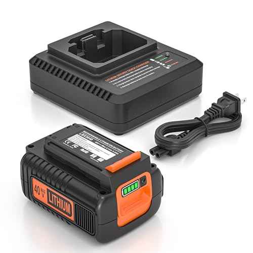 40V Replacement for Black and Decker 40V Lithium Battery LBX2040 LBX2540 LBXR36 LBXR2036 LBX1540 LST136 LST540 with LCS40 LCS36 Black and Decker 3.5Ah Battery Charger