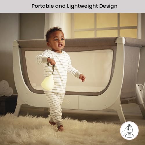 Shnuggle Moonlight Baby Night Light & Room Thermometer Dock | Rechargeable & Portable | Newborn Essentials Nightlight for Better Sleep & Comfort | Perfect Baby Gift
