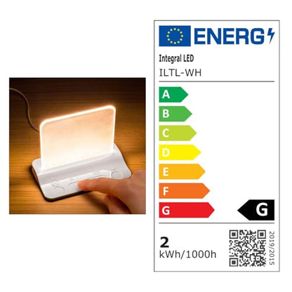 Integral Touch Glow LED Night Lamp with Touch Dimming Control, Bedroom Night Light for Baby, Toddler, Kids, Nursery, Bedside, White Base