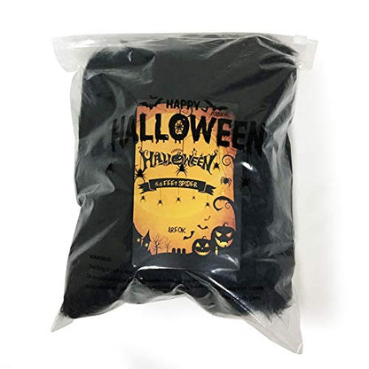 Giant Spider Decoration, Halloween Decorations Outdoor Large Spider Props 6.6 FT 200CM, Scary Halloween Spider Decoration, Black Furry Hairy Big Spider Decoration - Black