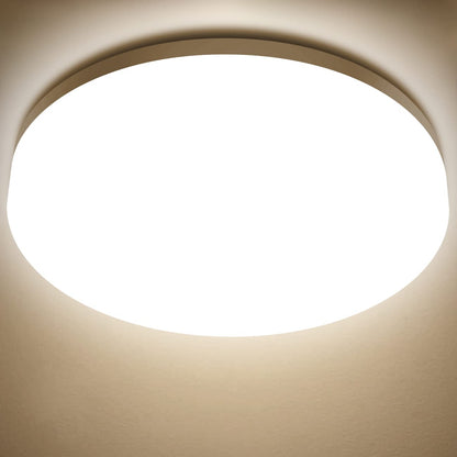 LVWIT 24W Round Bathroom LED Ceiling Light, IP65 Waterproof Ceiling Light,2400LM 4000K Natural White, Flush Ceiling Lights for Kitchen Living Room Bedroom and Hallway(330 * 50mm)