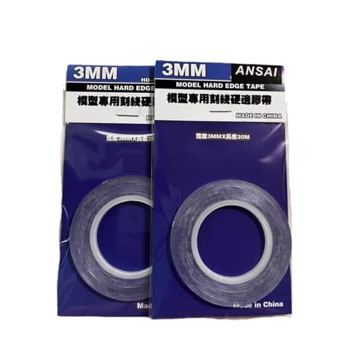 ANSAI Hobby Model Craft Tool Carving Cutting Masking Tape 3mmx20m (2pcs)